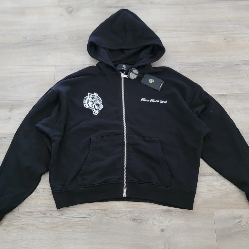 Darc Sport Time Darco Double Zip Hoodie Heaven Has To Wait sz Large - Picture 5 of 11